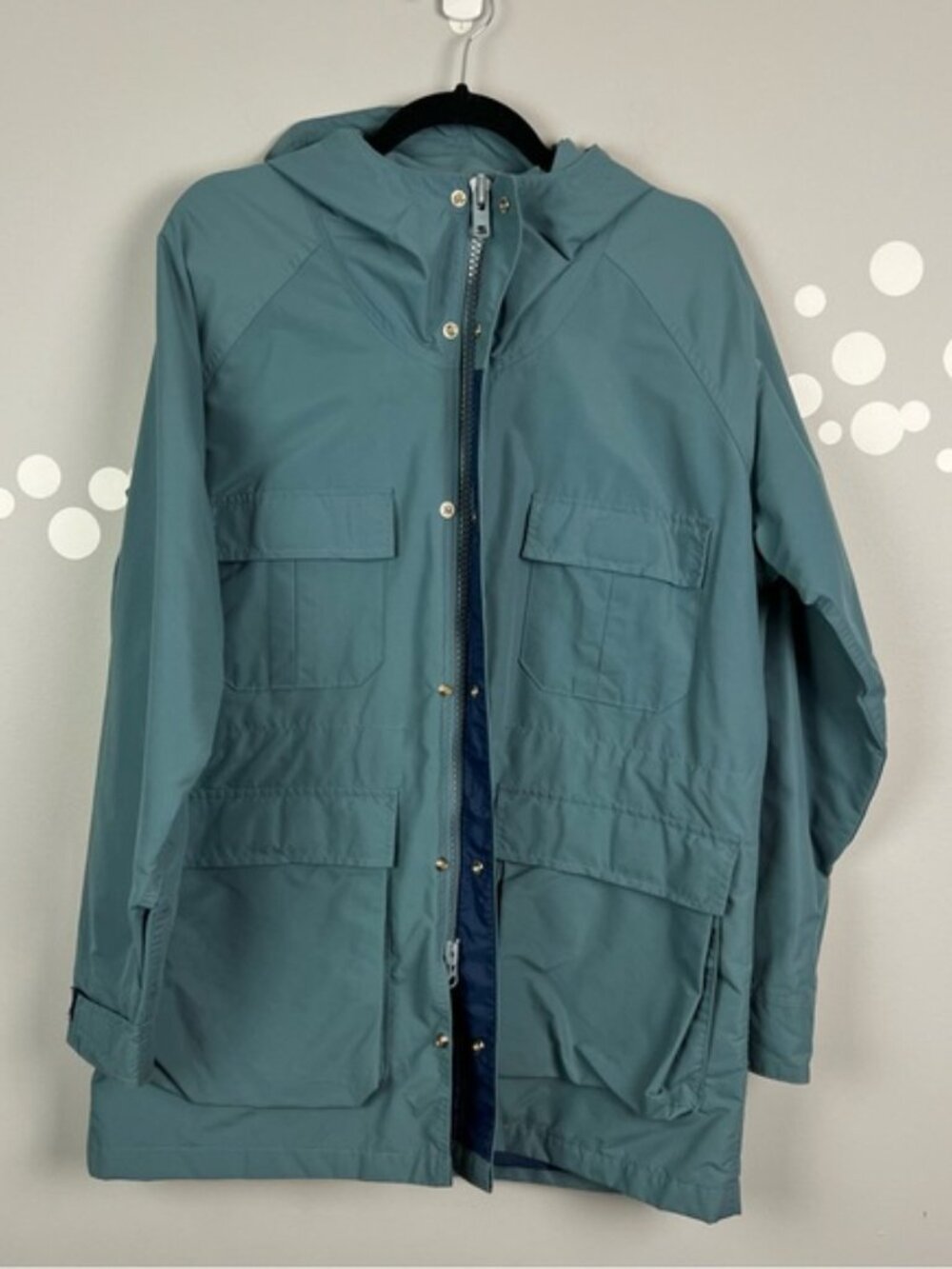 Woolrich Vintage Hooded Rain Jacket Parka Size L - Picture 3 of 7